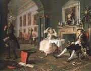William Hogarth shortly after the marriage oil painting